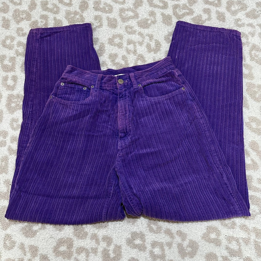 BDG Corduroy Pants High-Rise Baggy Purple